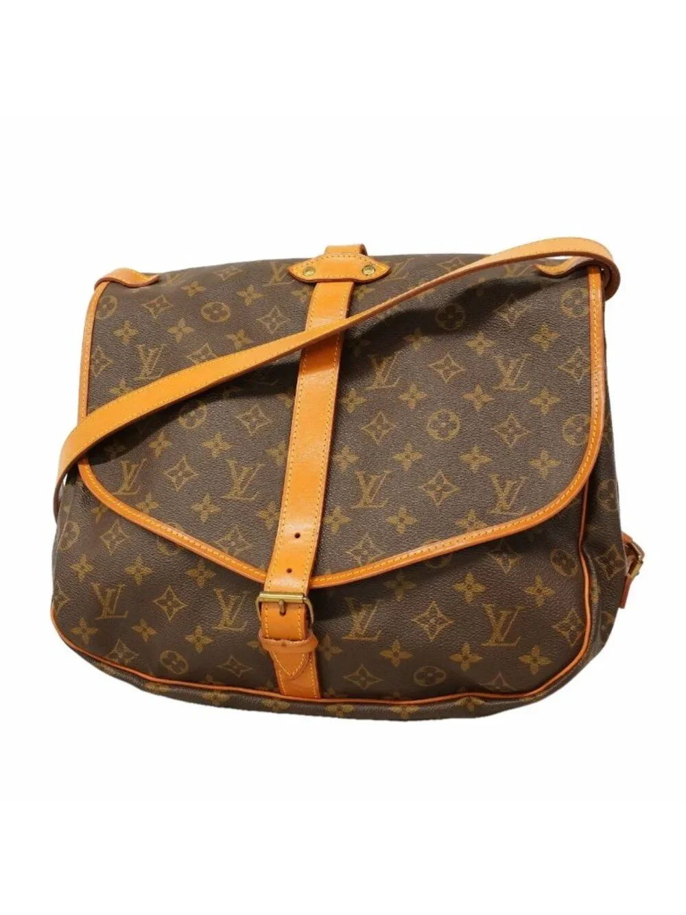 Louis Vuitton Shoulder Bag Monogram Saumur 35 Brown